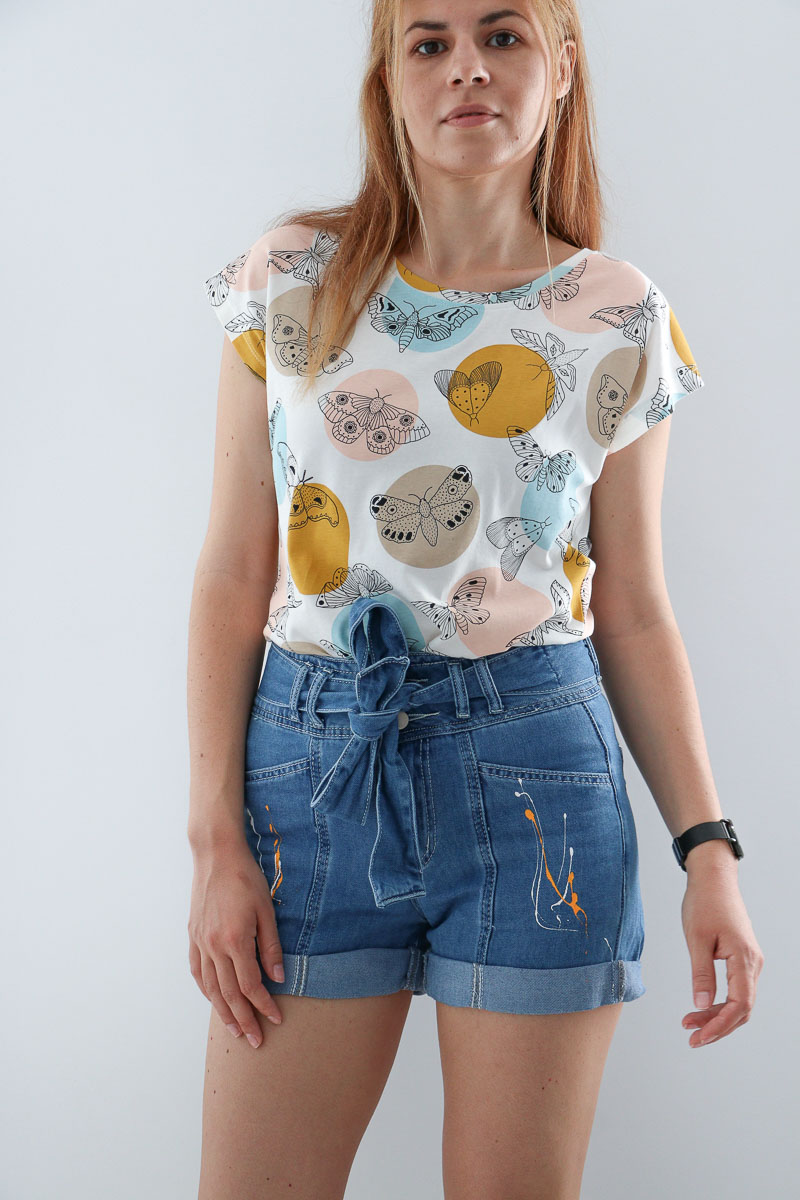 Дънков къс панталон