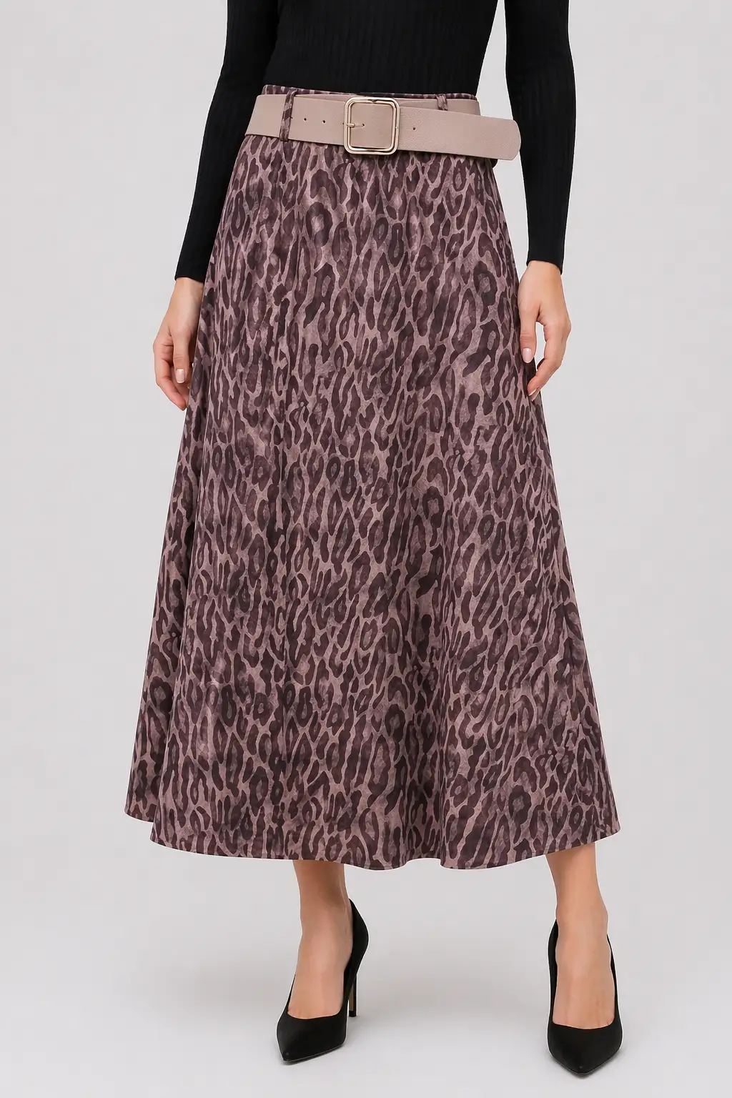 Дълга леопардова пола