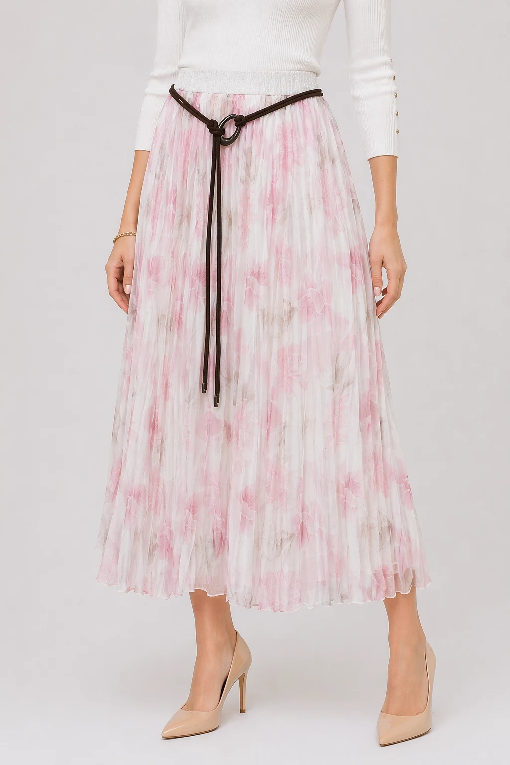 Пола шифон на цветя