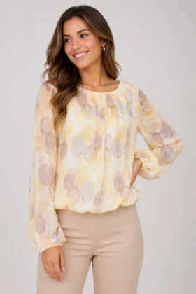 Блуза на кръгове шифон