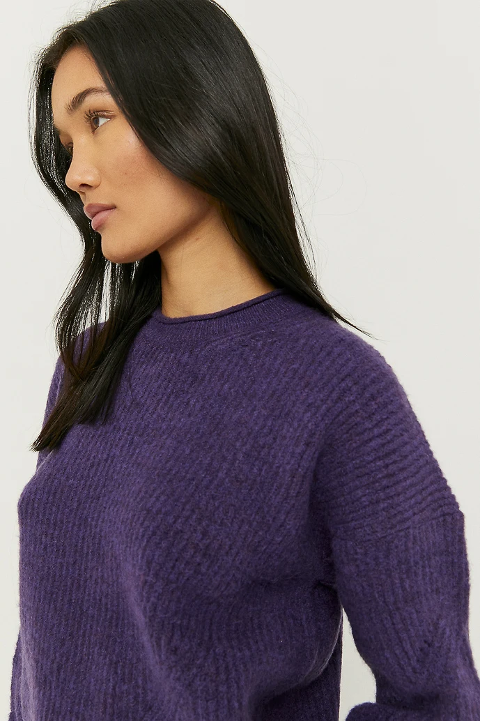 Лилава плетена блуза TALLY WEiJL - Image 3