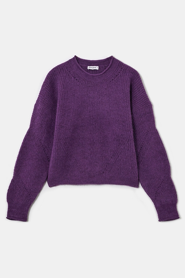 Лилава плетена блуза TALLY WEiJL - Image 5