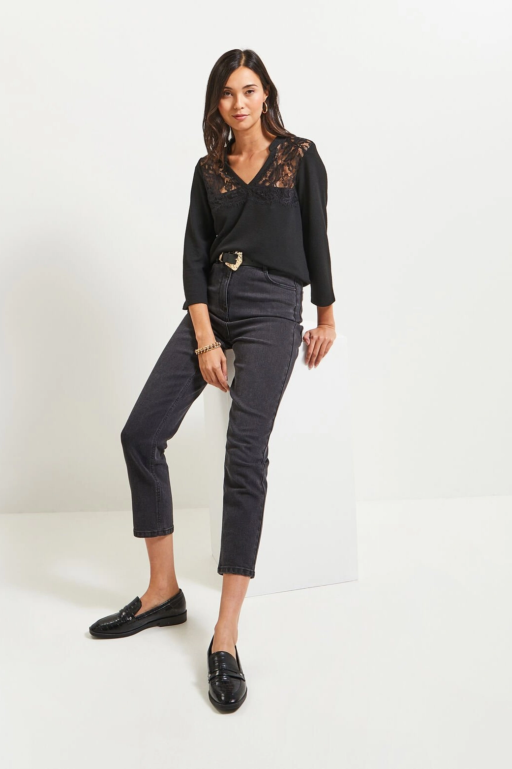 Блуза с дантела Grain de malice - Image 3