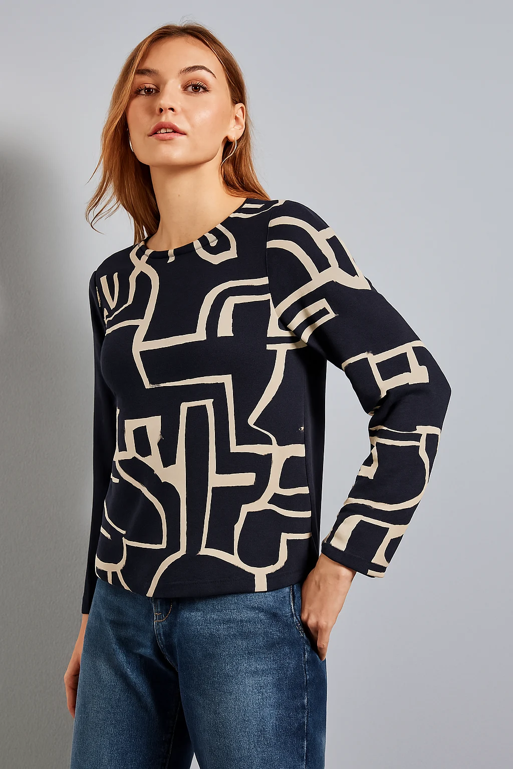 Блуза с абстрактен принт Street One
