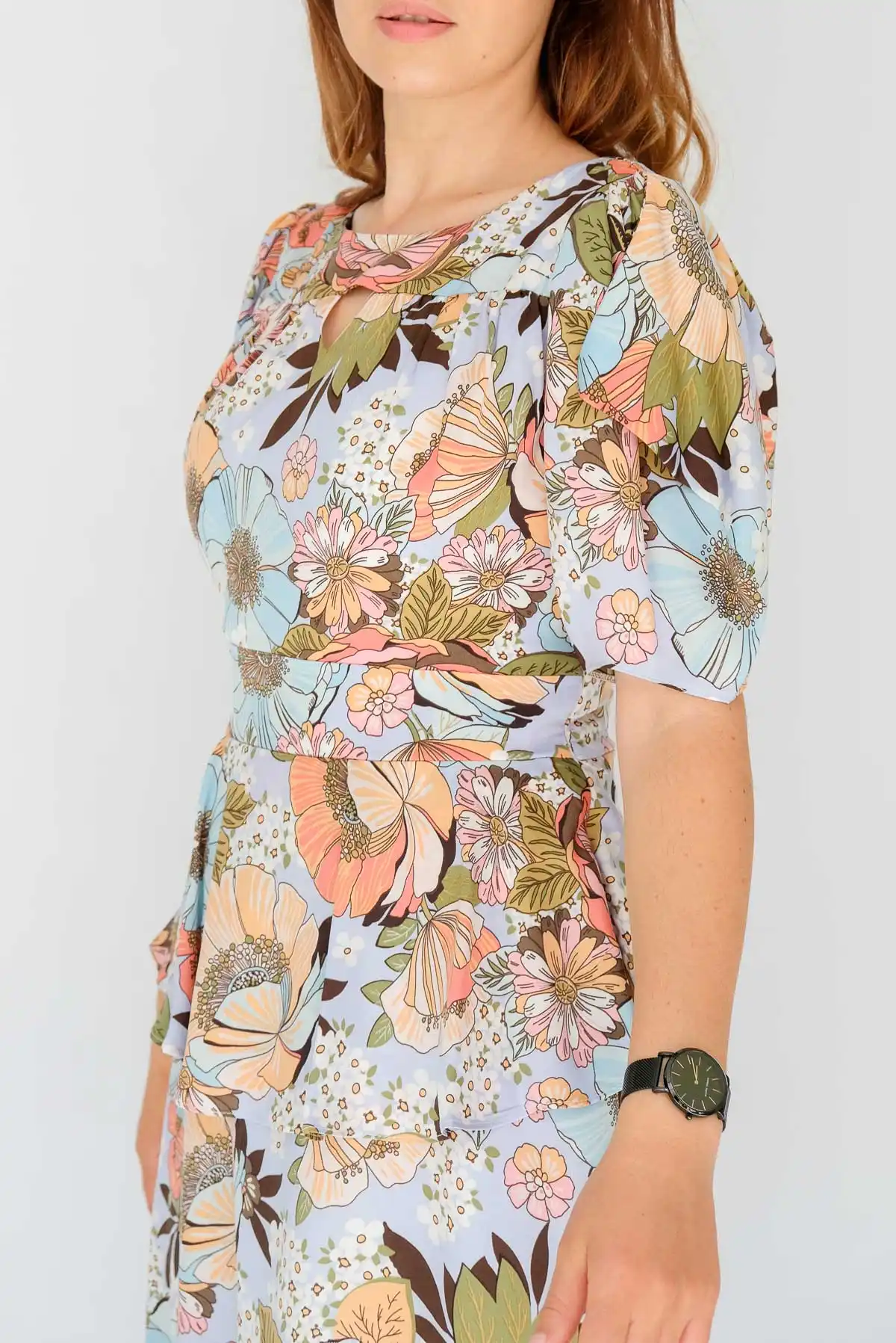 Рокля на едри цветя - Image 3