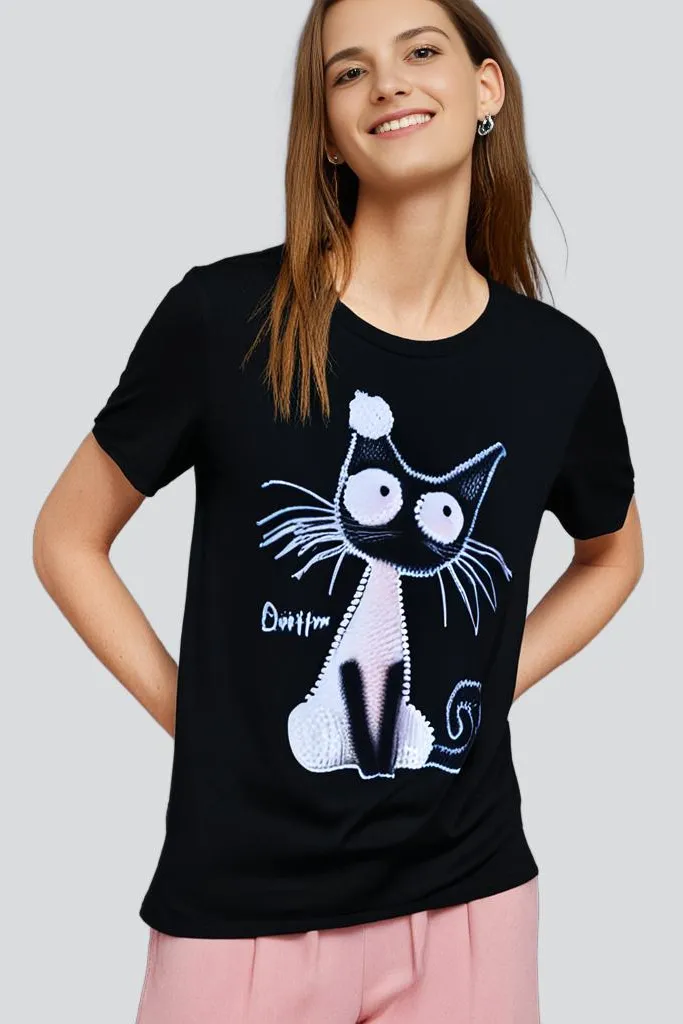 Тениска с коте X-trap