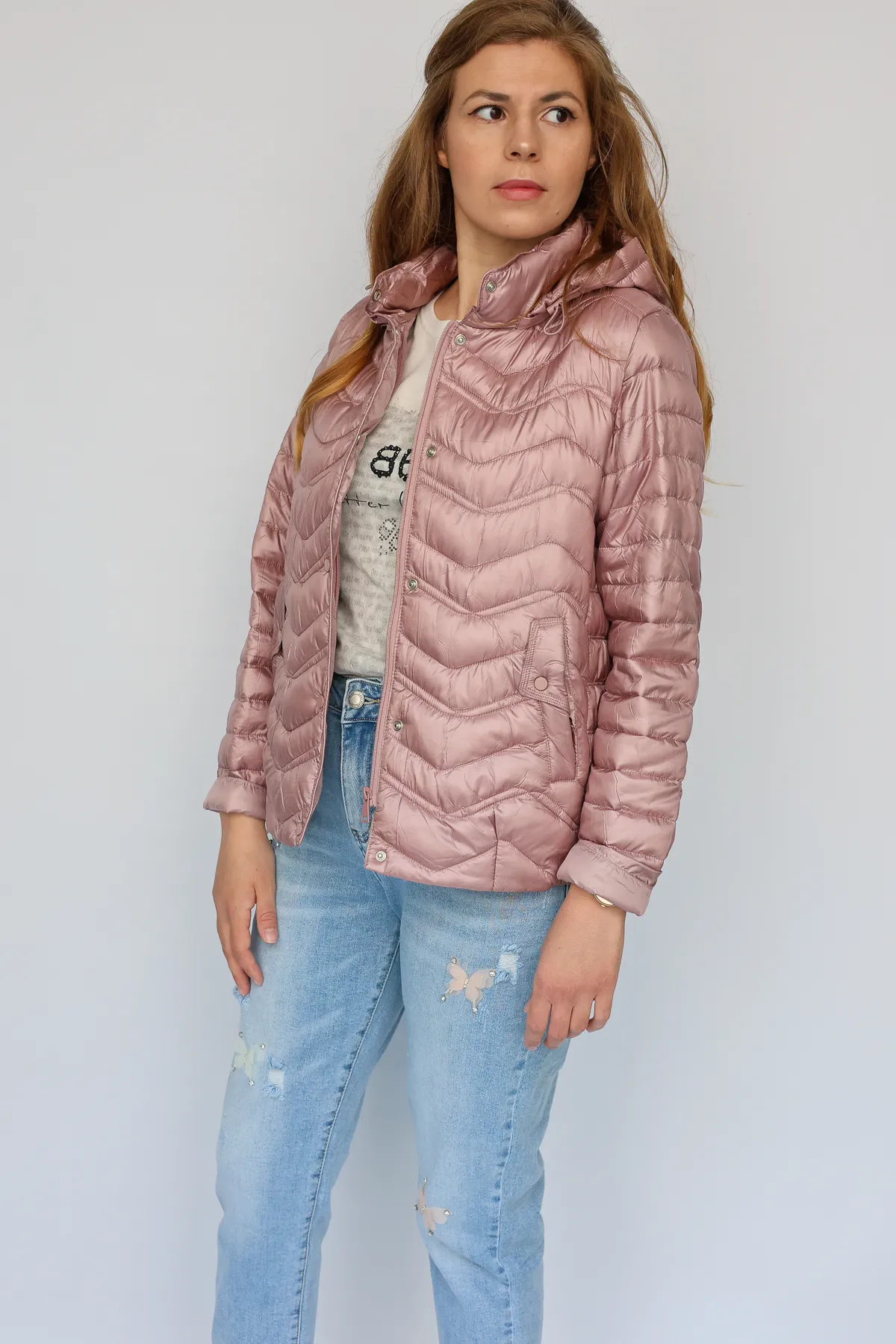 Олекотено яке с качулка - Image 3