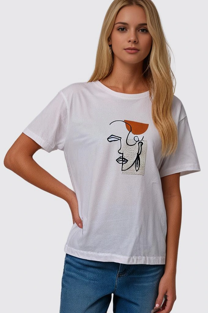 Тениска с лице