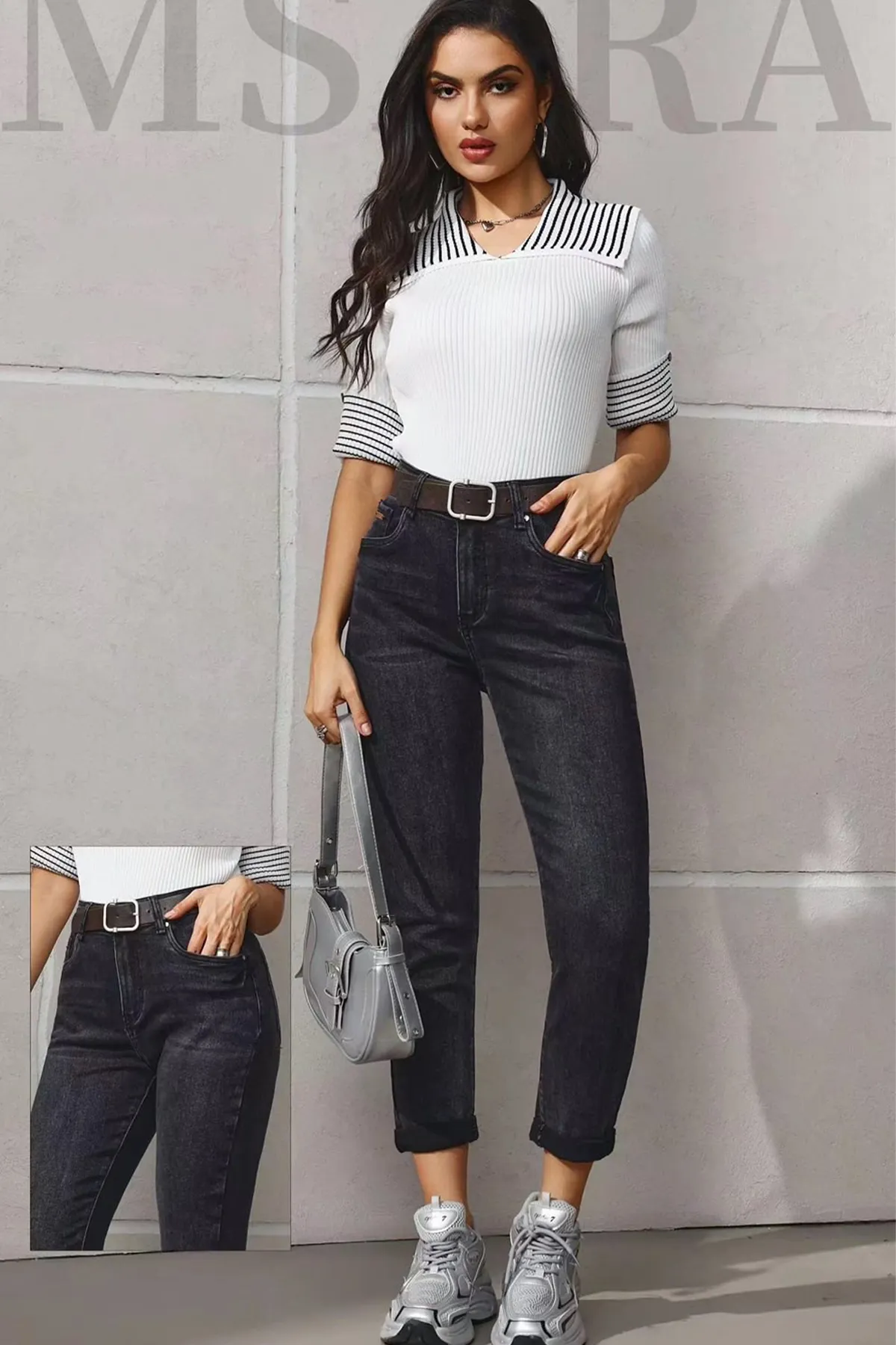 Mom fit дънки с тесен крачол