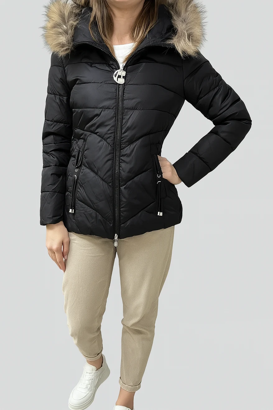 Черно зимно яке