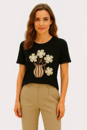 Тениска с цветя