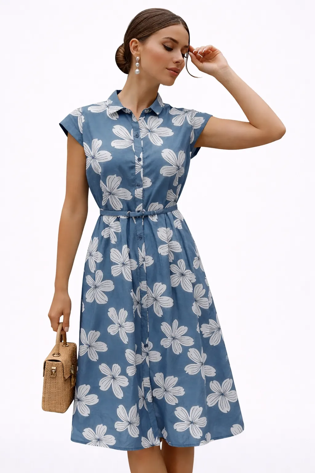 Елегантна дънкова рокля