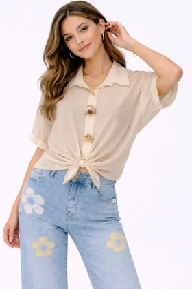 Къса бежова ризка