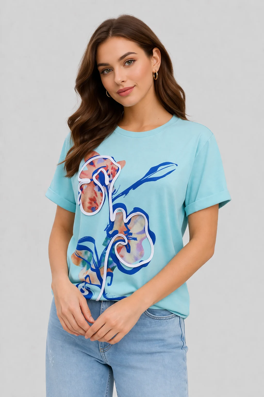 Тениска с цвете X-trap