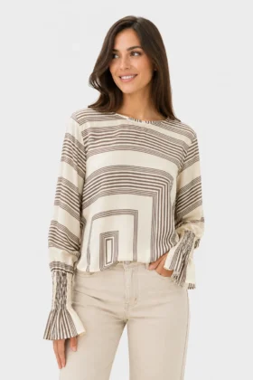 Къса блуза шифон