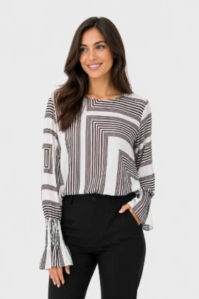 Къса блуза шифон