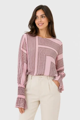 Къса блуза шифон