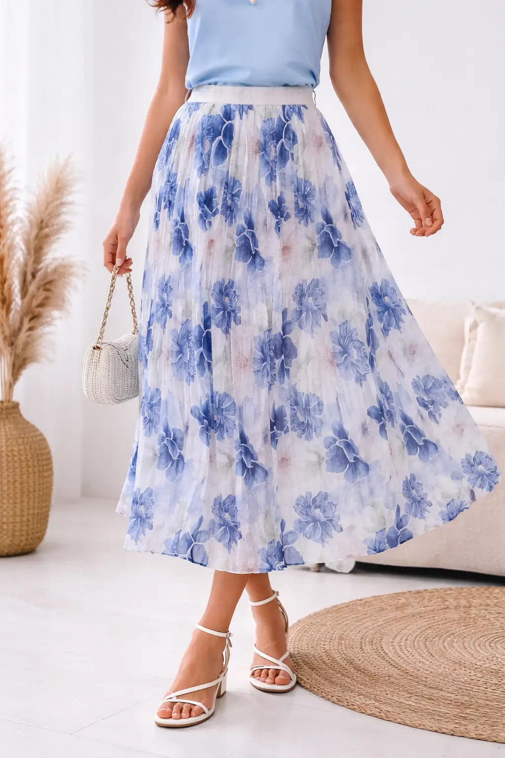 Пола шифон на цветя