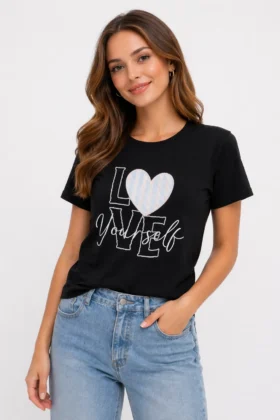 Тениска със сърце