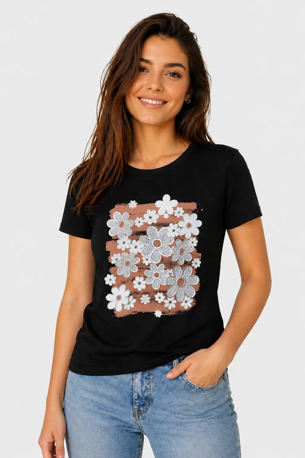 Tениска с цветя X-trap