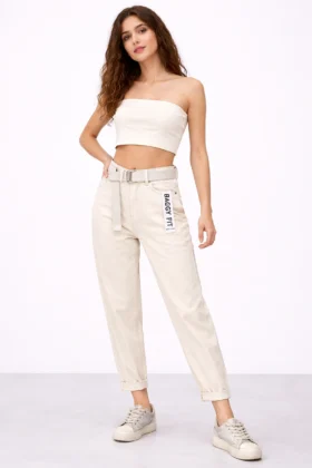 Бежови дънки Baggy fit