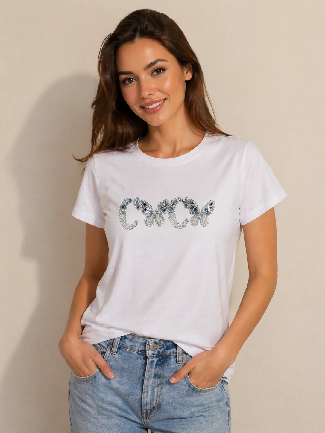 Тениска с камъни