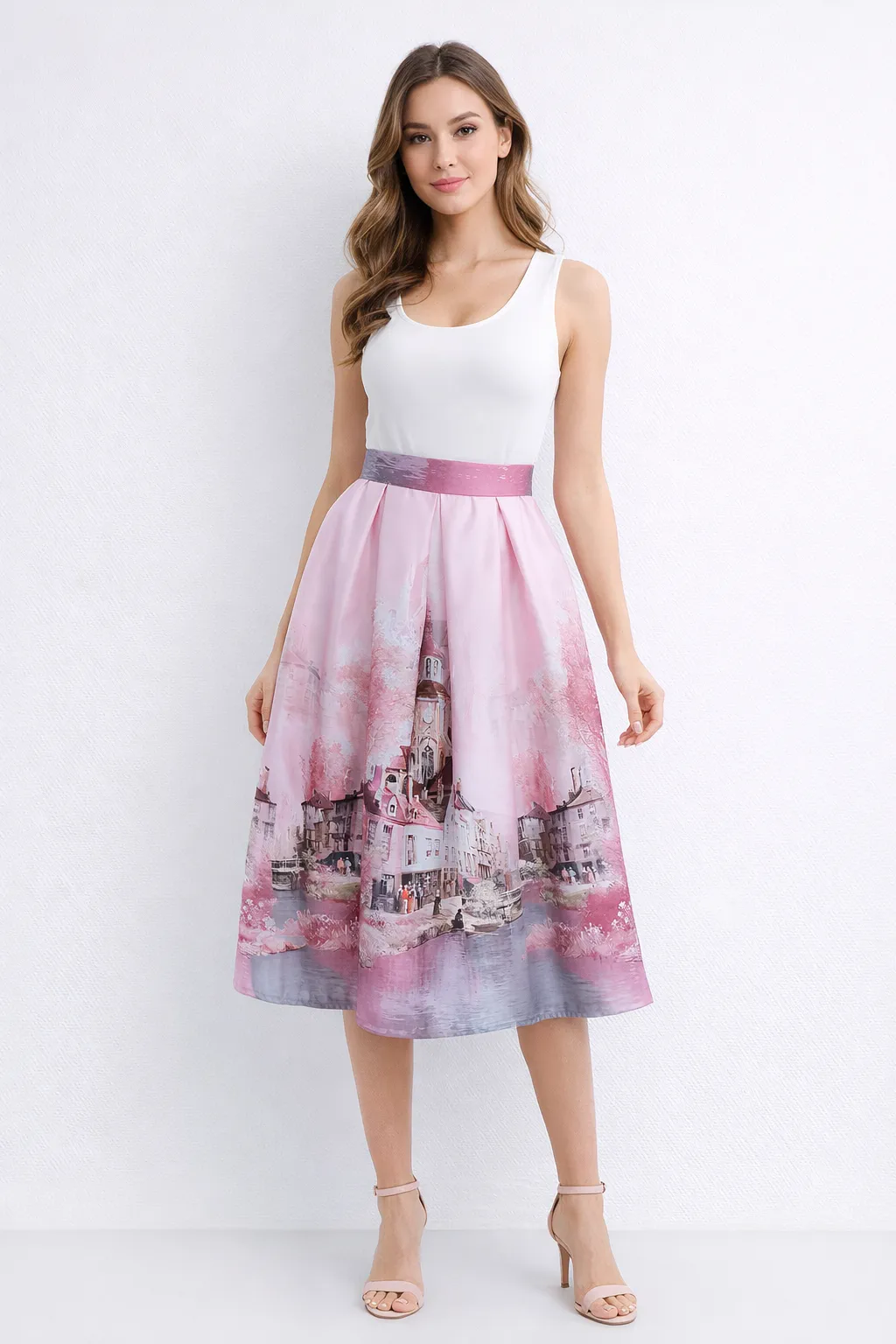 Дълга пола с пейзаж