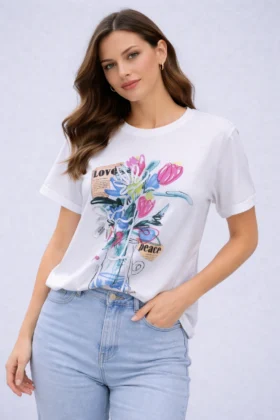 Тениска с цветя X-trap
