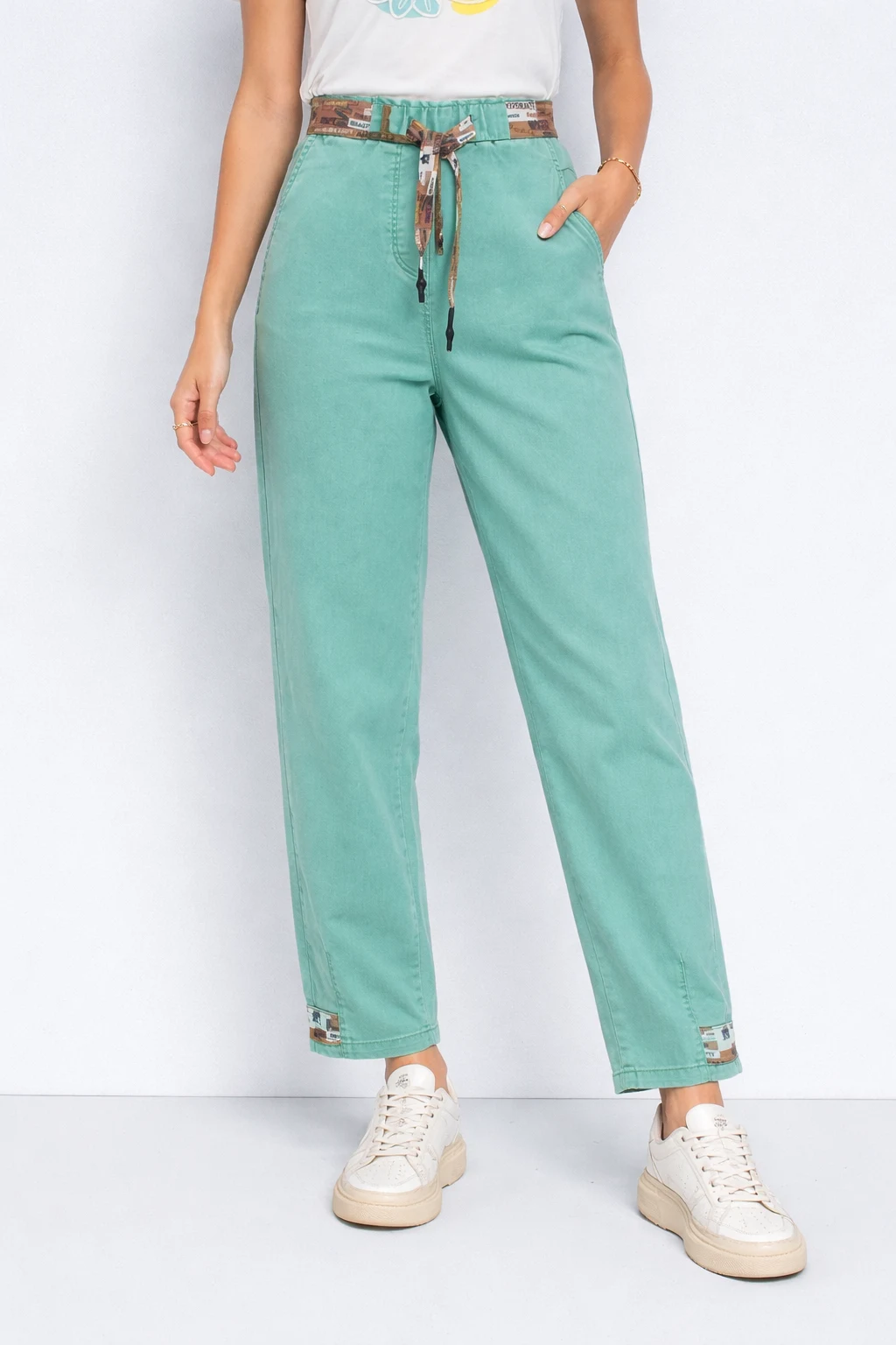 Резедави дънки Adorati mom fit